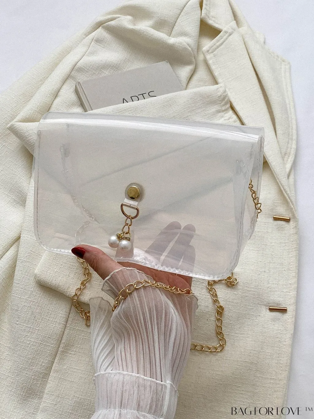 BagForLove - New Arrival: Mini Flap Shoulder Bag with Faux Pearl Embellishment