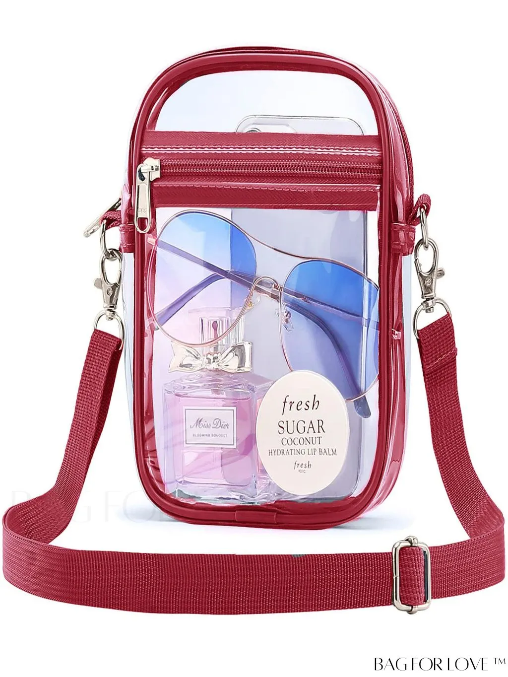 BagForLove - PVC Clear Crossbody Beach Bag: Transparent, Shoulder Carry, & Stylish Storage Solution