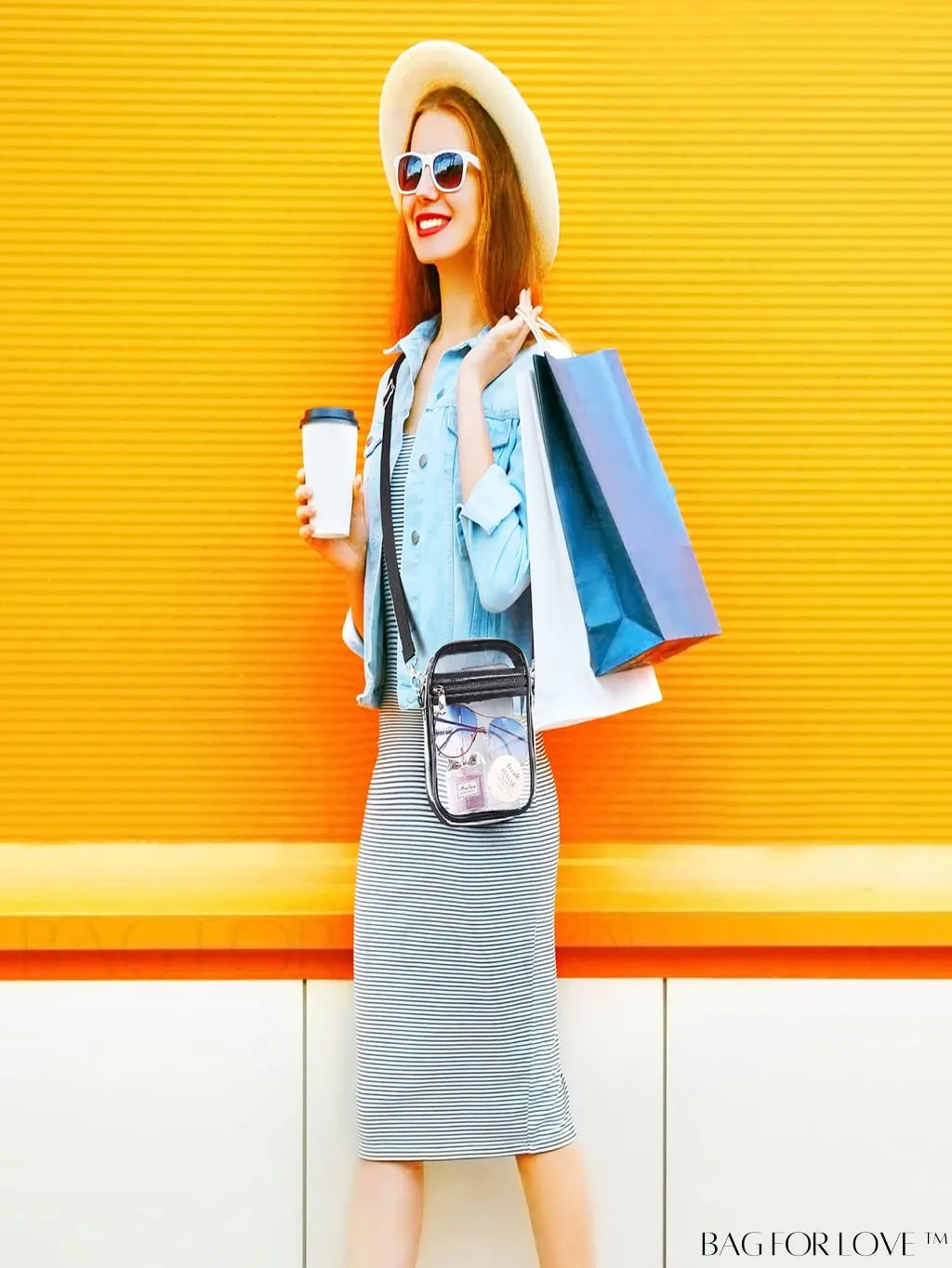 BagForLove - PVC Clear Crossbody Beach Bag: Transparent, Shoulder Carry, & Stylish Storage Solution