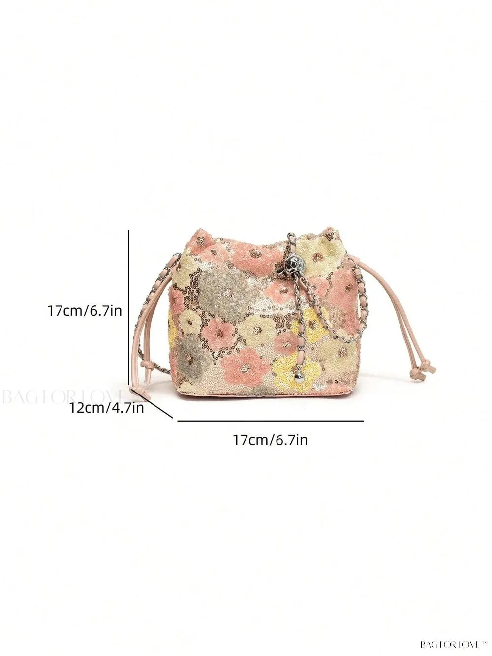 BagForLove - Shining Fashionable Shoulder Bag with Chain Strap for Daily Use by Women