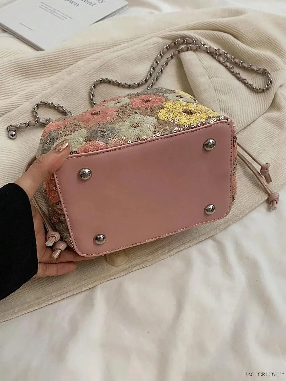 BagForLove - Shining Fashionable Shoulder Bag with Chain Strap for Daily Use by Women