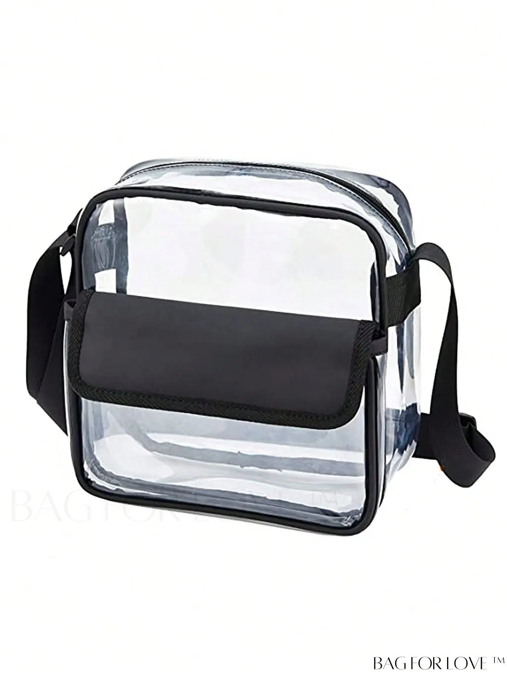 BagForLove - Stadium-Approved Transparent Crossbody Bag: Clear Messenger Tote for Work, Sports, and Events