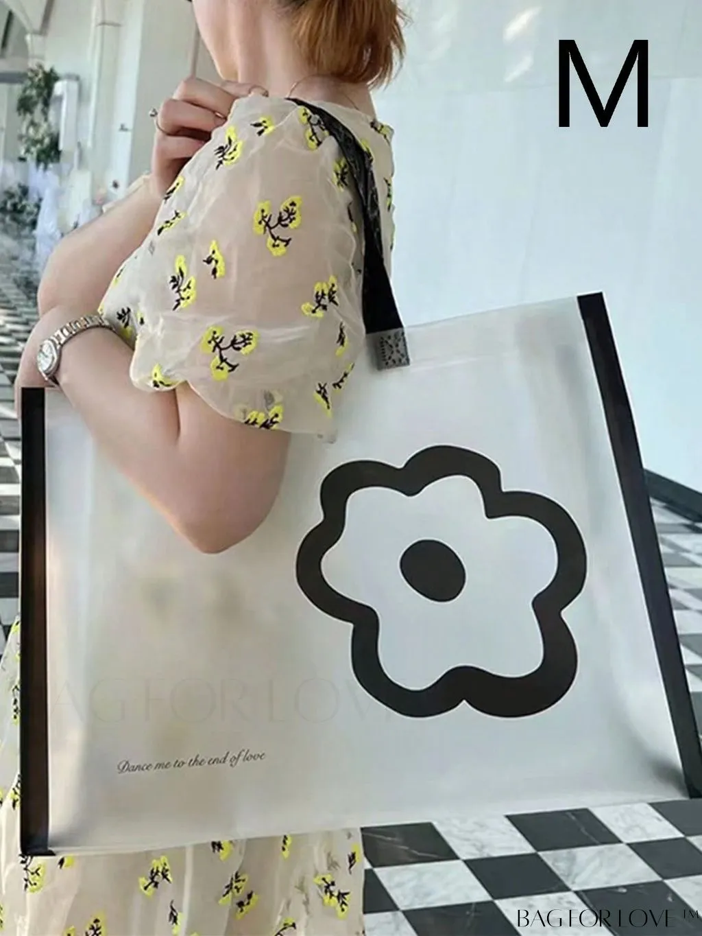 BagForLove - Summer PVC Shoulder Bag: Waterproof with Elegant Floral Pattern
