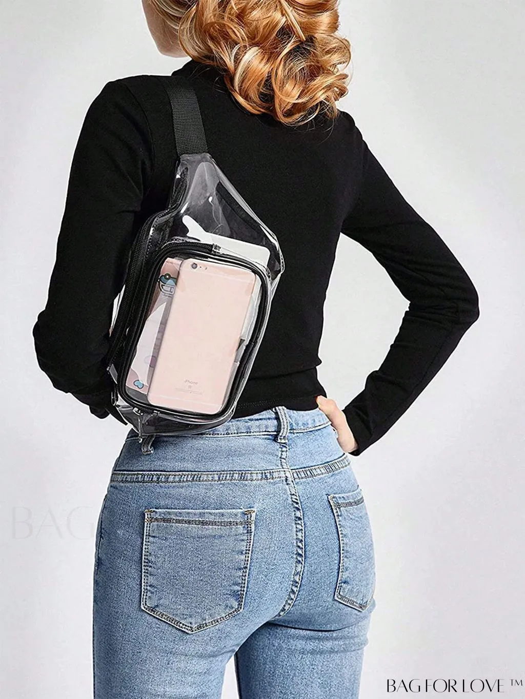 BagForLove - Transparent PVC Crossbody Bag - Stadium Approved, Perfect for Concerts and Events