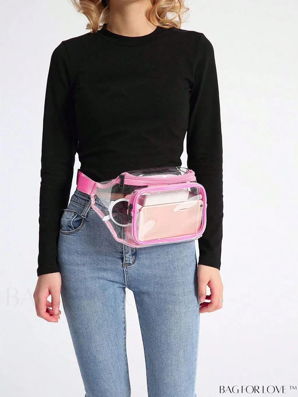 BagForLove - Transparent PVC Crossbody Bag - Stadium Approved, Perfect for Concerts and Events