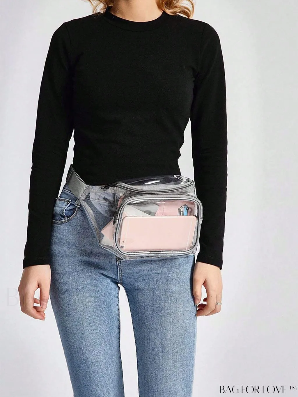 BagForLove - Transparent PVC Crossbody Bag - Stadium Approved, Perfect for Concerts and Events