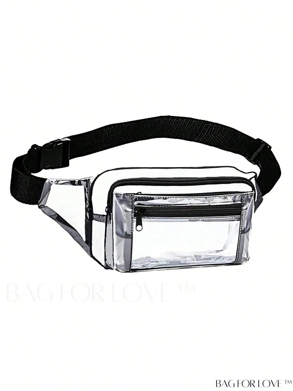 BagForLove - Transparent PVC Crossbody Bag - Stadium Approved, Perfect for Concerts and Events
