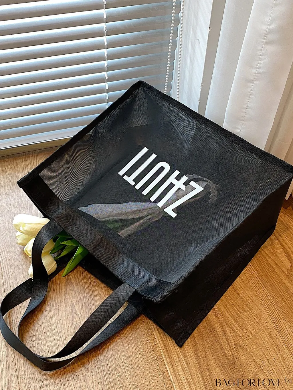 BagForLove - Travel-Ready Fashion Tote: Ladies Mesh-Designed Beach Bag for Effortless Style