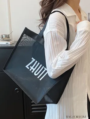 BagForLove - Travel-Ready Fashion Tote: Ladies Mesh-Designed Beach Bag for Effortless Style