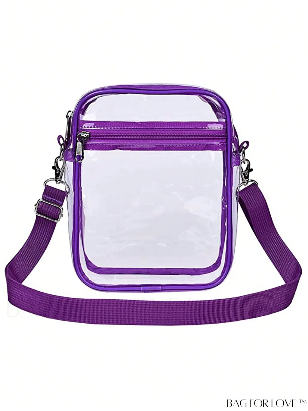 BagForLove - Unisex Clear Square Bag: Crossbody Shoulder Bag for Work & Business Travel