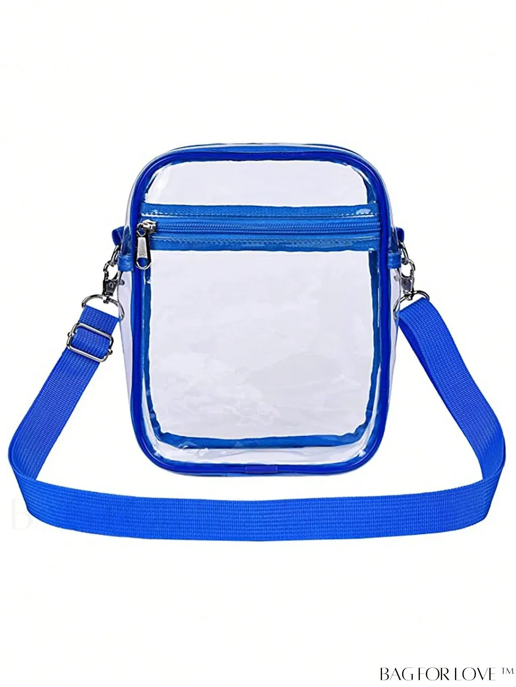 BagForLove - Unisex Clear Square Bag: Crossbody Shoulder Bag for Work & Business Travel
