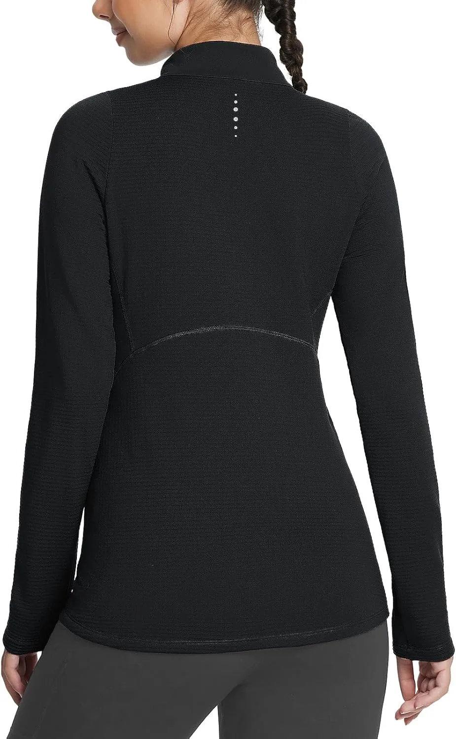 baleaf Women's Fleece Running Jackets Half Zip Pullover Thermal Shirts Athletic Cold Weather Gear Winter Zip Pockets