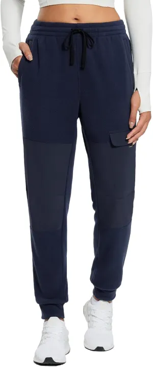 baleaf Women's Polar Fleece Joggers Thermal Sweatpants Winter Warm Cargo Pants for Hiking Running Outdoor