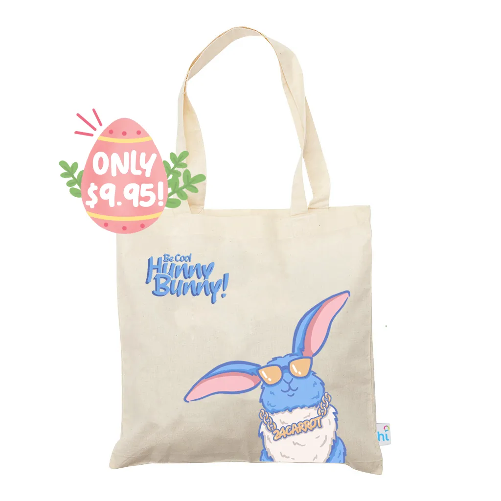 Be Cool Hunny Bunny Calico Tote Bag
