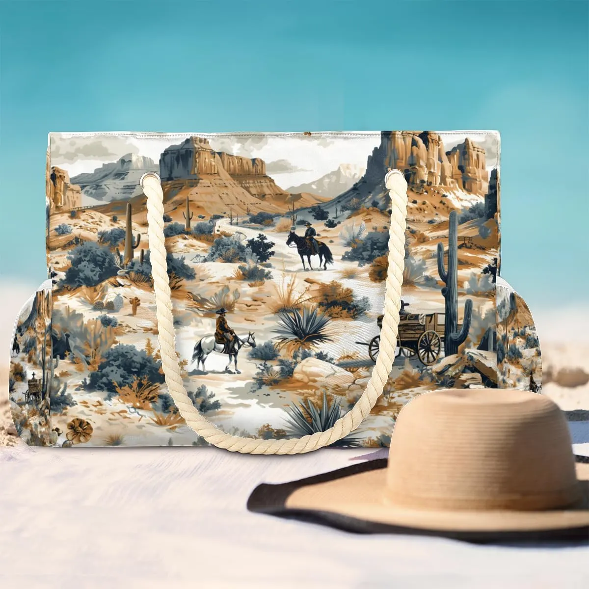 Beach Bags for Women, Large Waterproof Beach Tote Bag for Gym Grocery Travel