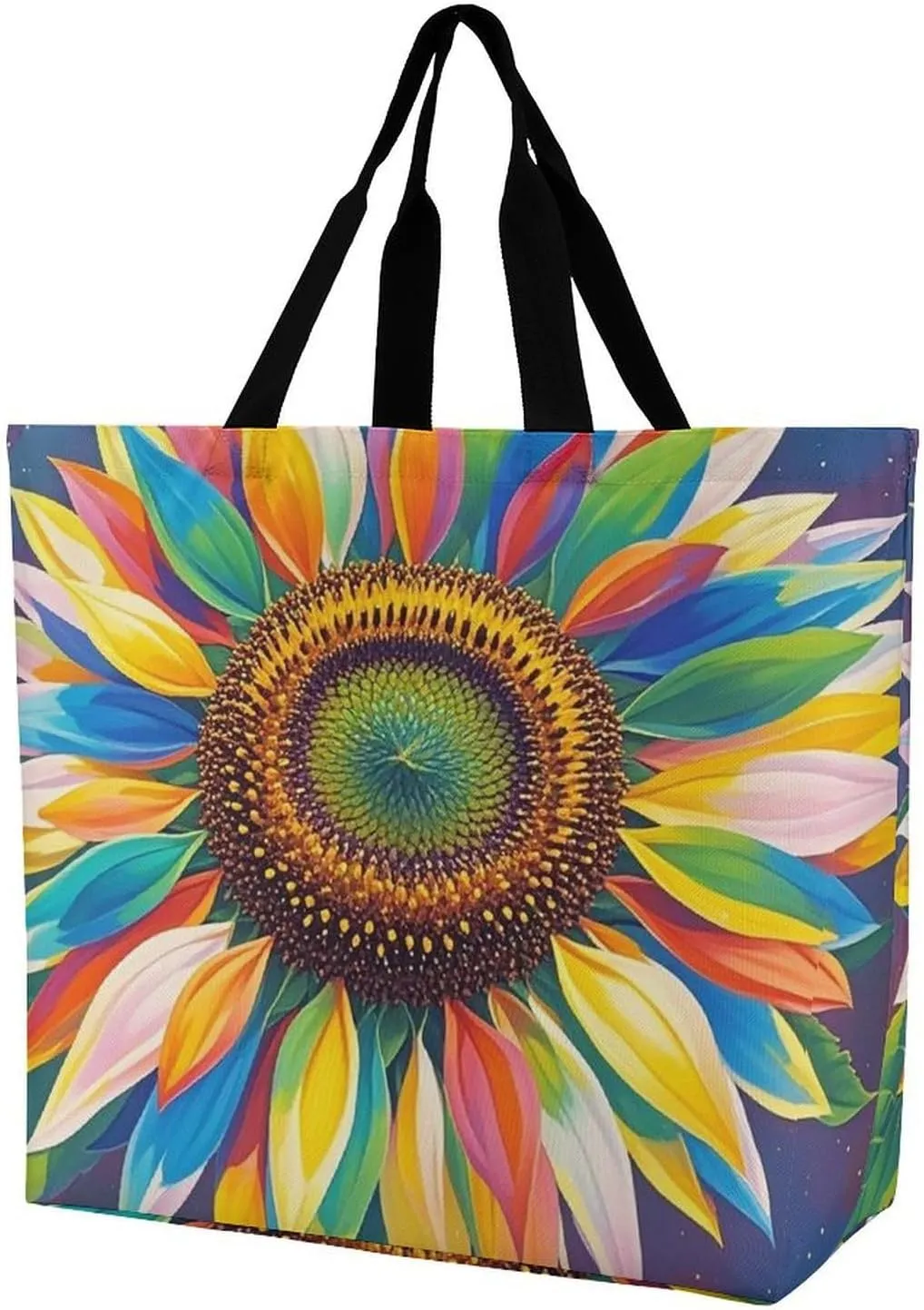 Beautiful Purple Butterfly Art Tote Bags, Reusable Grocery Bags, Large Shopping Bag, Shoulder Bag for Women
