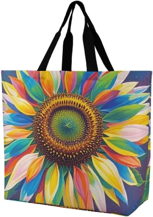 Beautiful Purple Butterfly Art Tote Bags, Reusable Grocery Bags, Large Shopping Bag, Shoulder Bag for Women