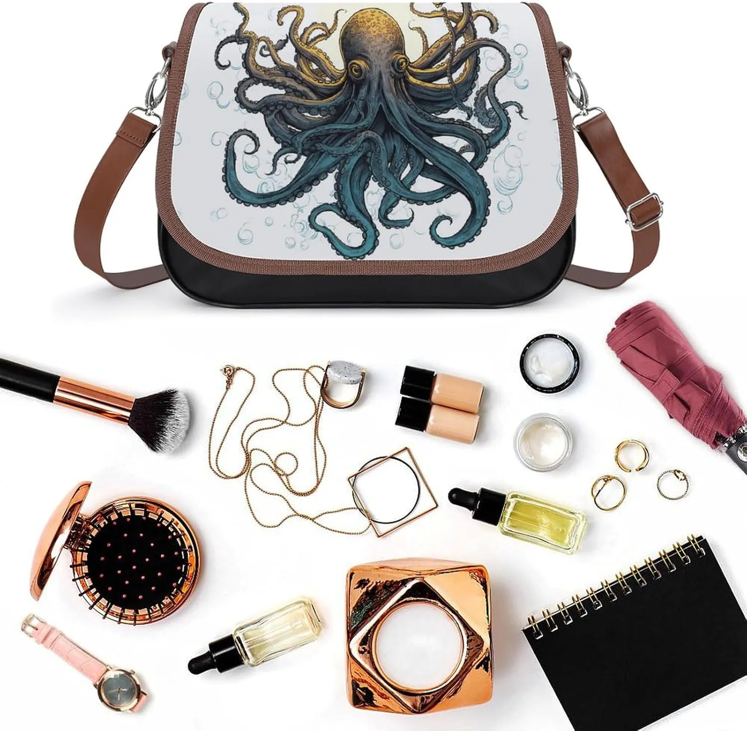 Beautiful Venice at Night Crossbody Bags for Women,PU Leather Tote Bag for Women,Shoulder Bag Purse for Work Shopping Travel
