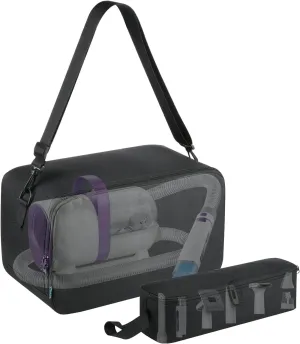 Beautyflier Pet Grooming Supplies Organizer, Protective Tote Bag Case for Pet Grooming Kit & Vacuum Suction Dogs Cats Hair, Travel Pouch Bag for Pet Dog Grooming Vacuum Kit, Bag Only (Black)