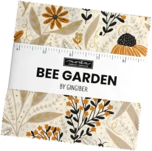 Bee Garden Charm Pack by Gingiber; 42-5" Precut Fabric Quilt Squares