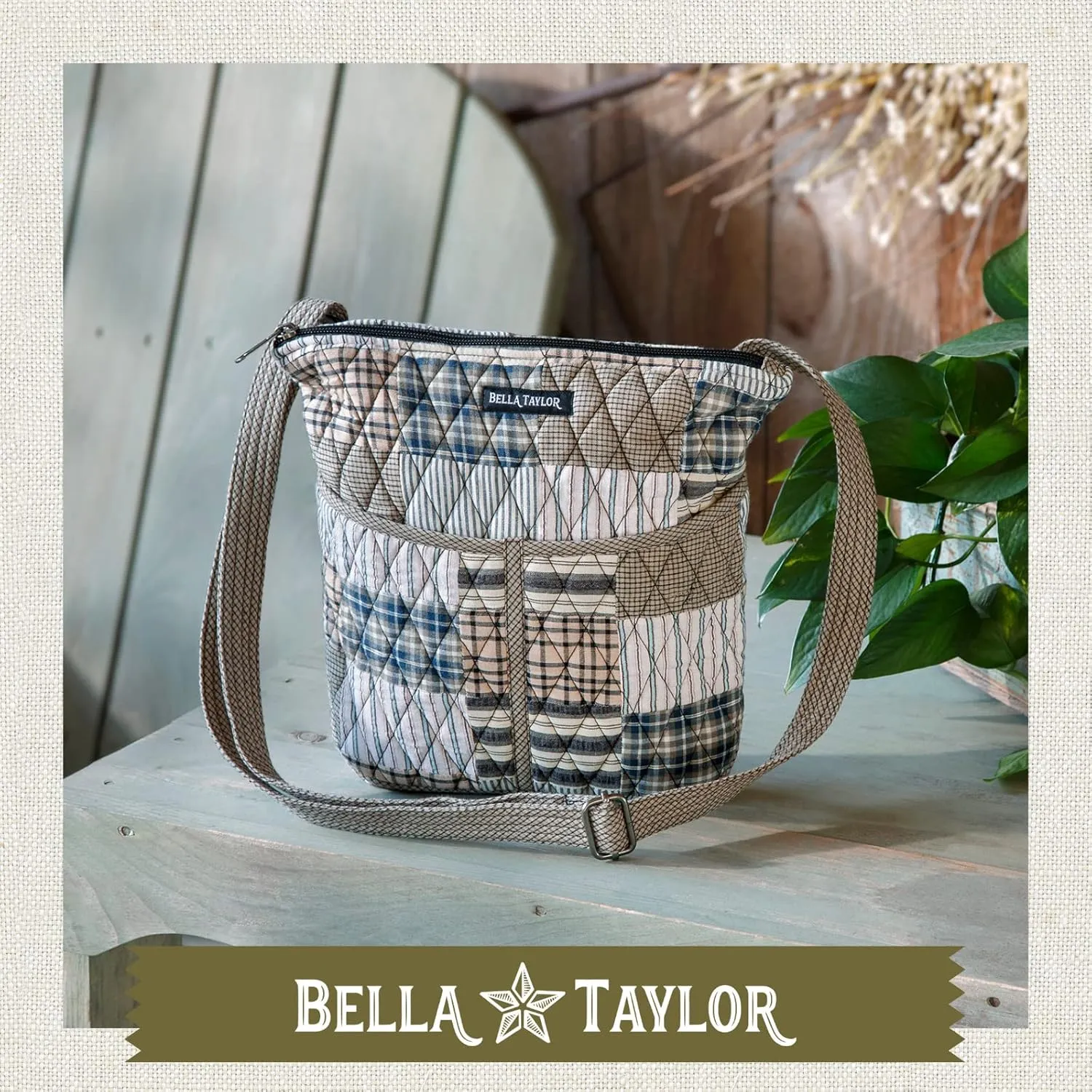 Bella Taylor Hipster Crossbody Purse for Women | Medium Size Shoulder Bag with Adjustable Strap