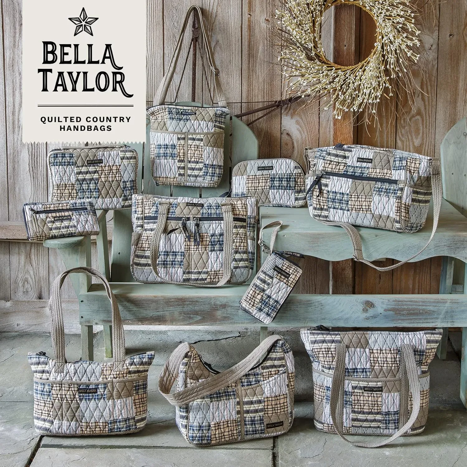 Bella Taylor Stride Tote | Lightweight Quilted Fabric Handbags for Women