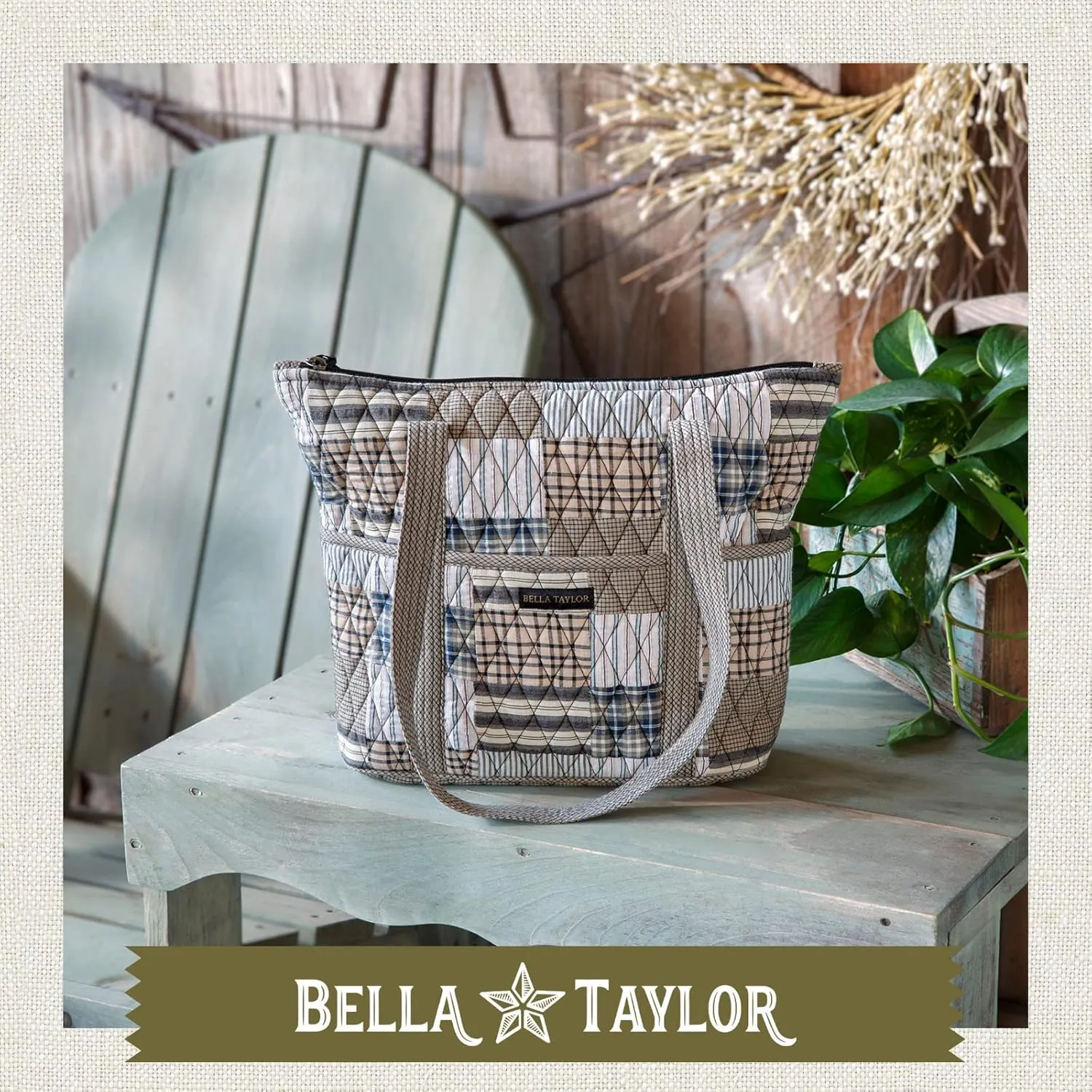 Bella Taylor Stride Tote | Lightweight Quilted Fabric Handbags for Women