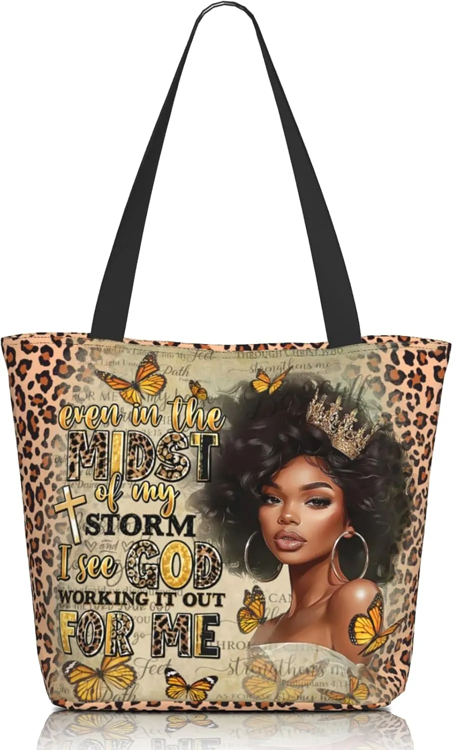 Bible Tote Bags for Women Christian Tote Bag Religious Church Bags for Women Organizer Christian Gift With Zipper