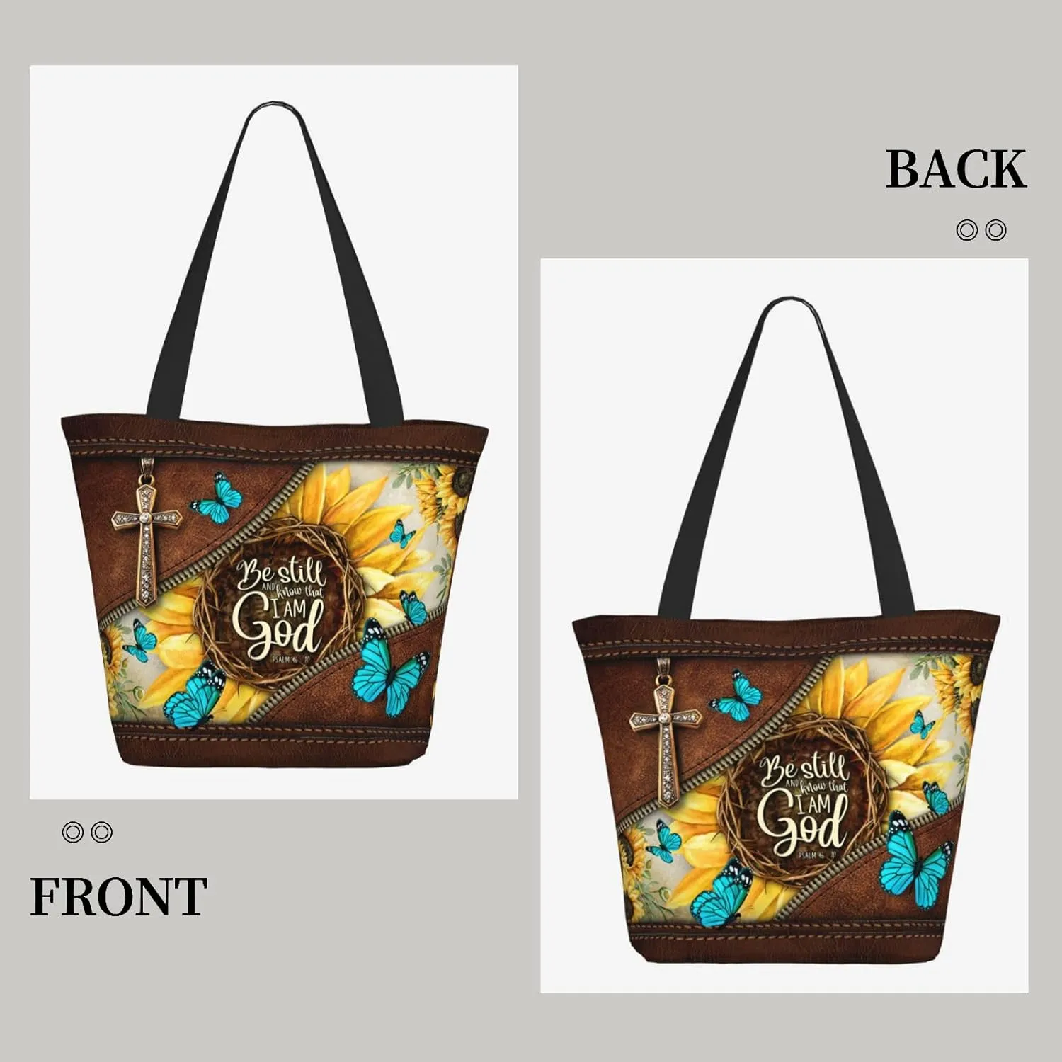 Bible Tote Bags for Women Christian Tote Bag Religious Church Bags for Women Organizer Christian Gift With Zipper