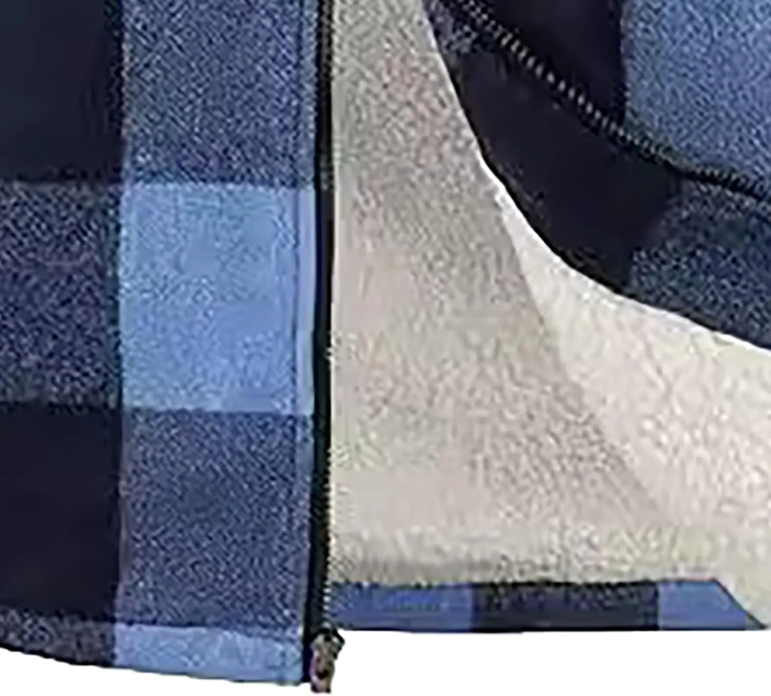 Big and Tall Flannel Jacket for Men Cotton Plaid Fleece Lined Hoodies Sherpa Full Zip Plus Size Fall Winter Warm Coat