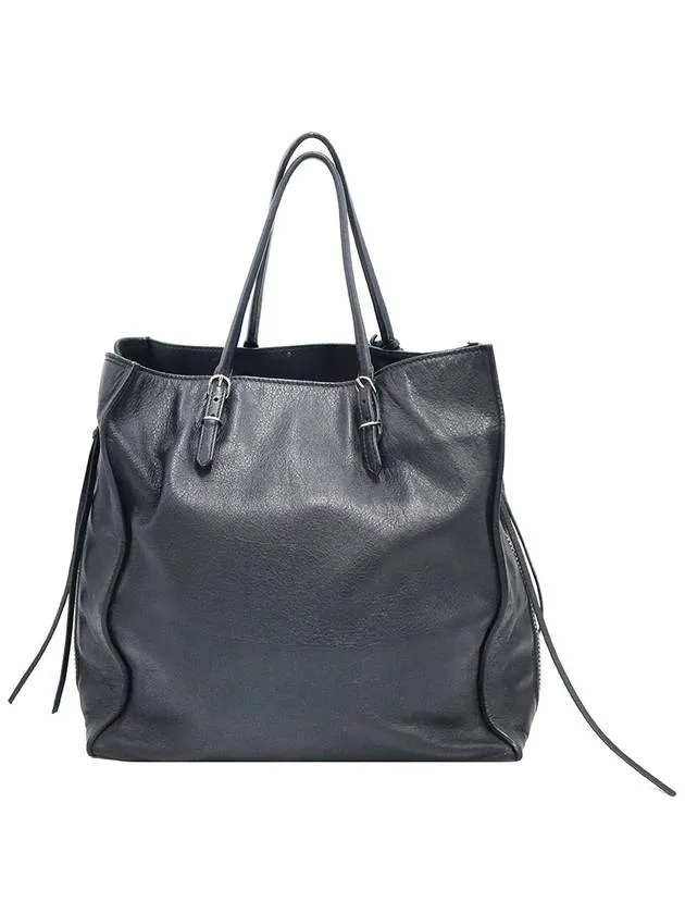 Black 357330 Balenciaga Reliable shipping Papier Price-busting Around Calfskin Zip Tote Bag A5 Balenciaga