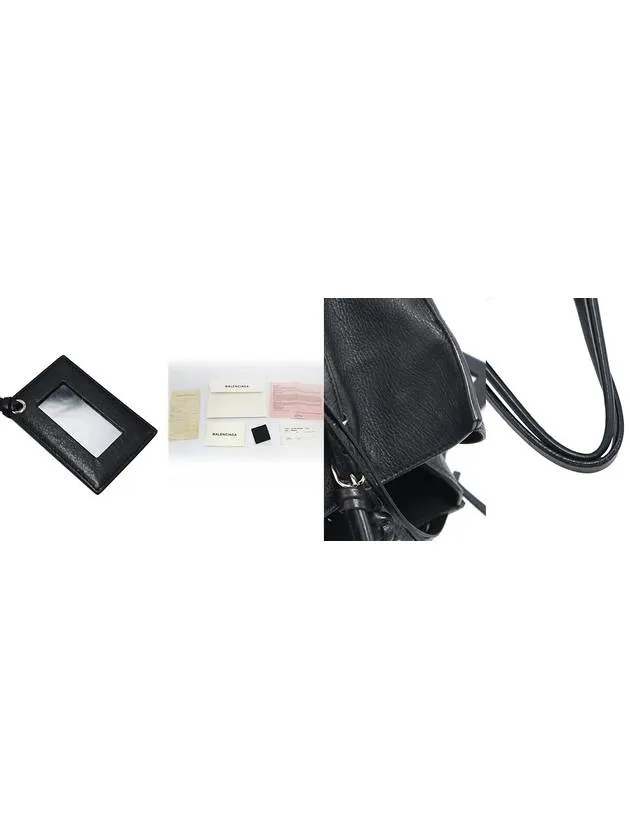 Black 357330 Balenciaga Reliable shipping Papier Price-busting Around Calfskin Zip Tote Bag A5 Balenciaga