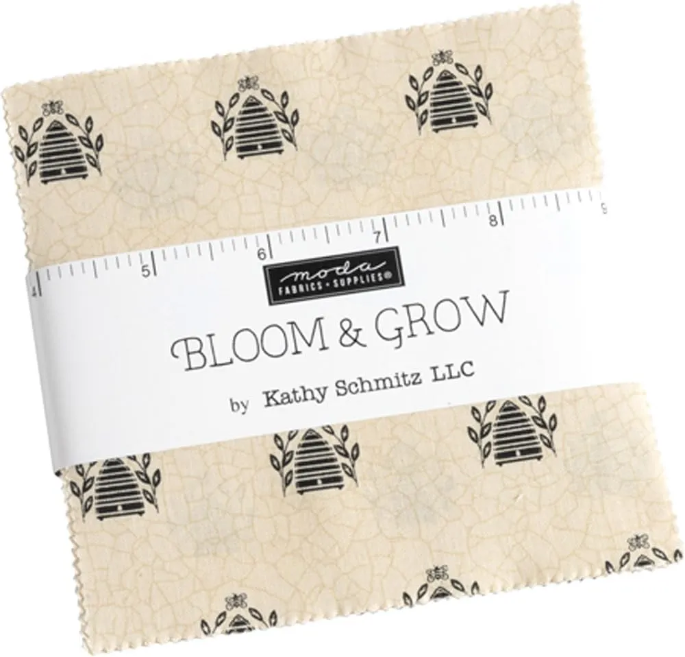 Bloom & Grow Charm Pack by Kathy Schmitz; 42-5" Precut Fabric Quilt Squares