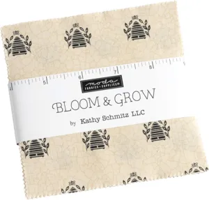 Bloom & Grow Charm Pack by Kathy Schmitz; 42-5" Precut Fabric Quilt Squares