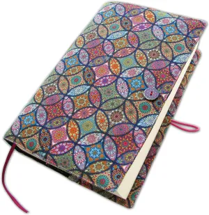 Book Sleeve Cover, Fabric Case Novel for Adult Paperback, Patchwork Pattern Washable Protector - 5.5 x 8.2 x 1.6 Padded Bag