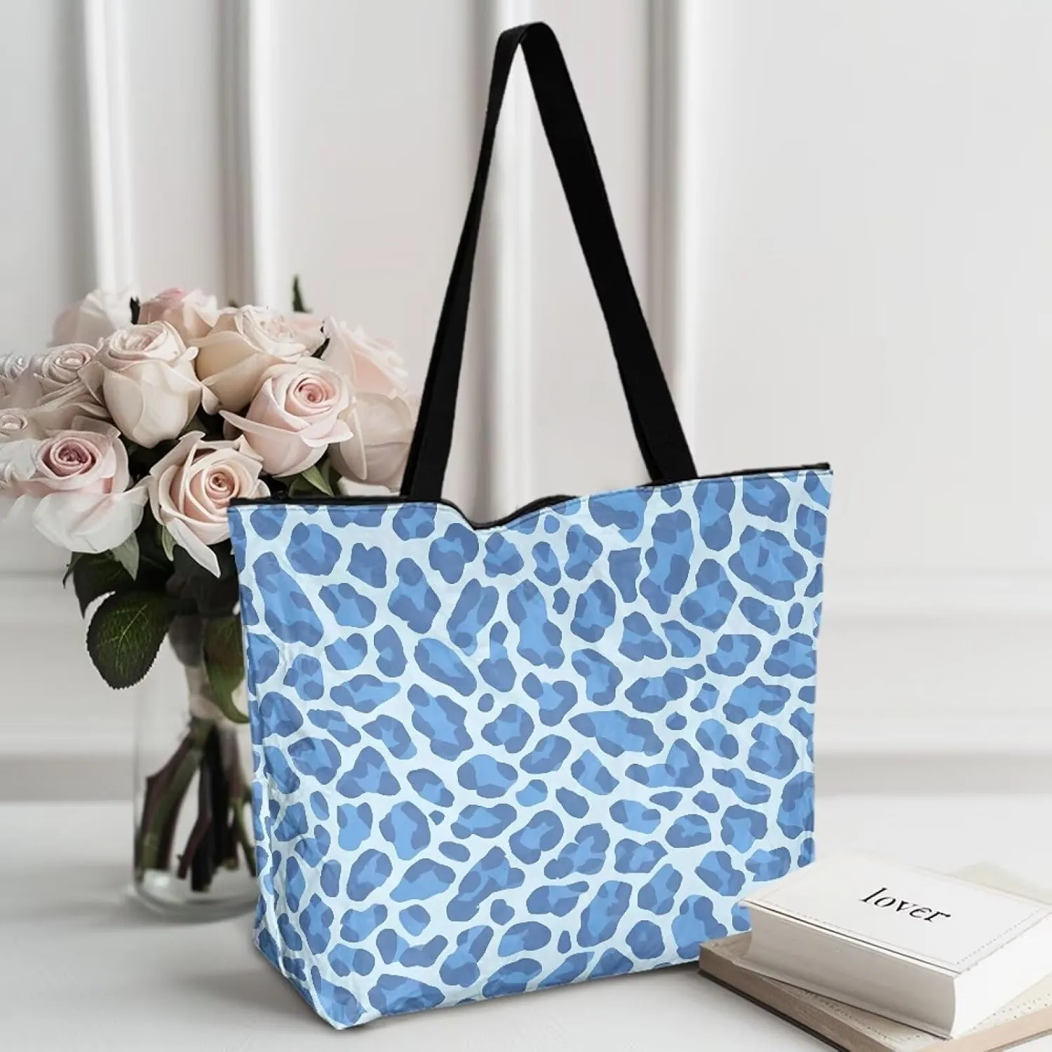 Border Collie Dog Women Handbag, Corgi Dog Shoulder Bag, Halloween Skull Spider Web Eco-Friendly Paper Tote Bags