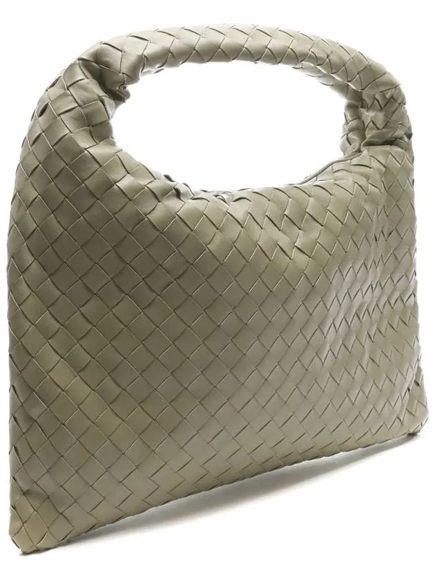 Bottega Veneta Intrecciato Hop Small Tote Bag Light Kaki