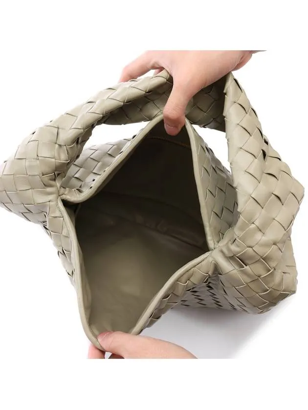 Bottega Veneta Intrecciato Hop Small Tote Bag Light Kaki