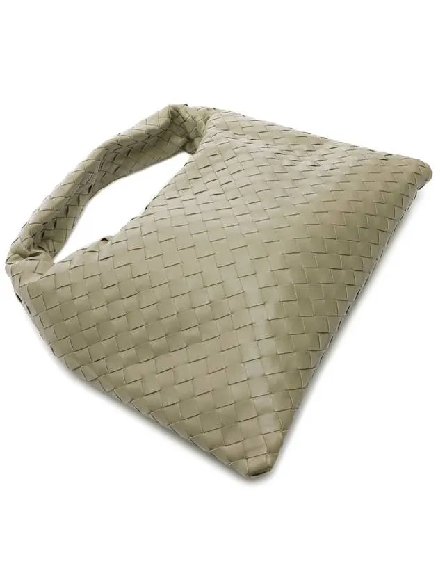 Bottega Veneta Intrecciato Hop Small Tote Bag Light Kaki