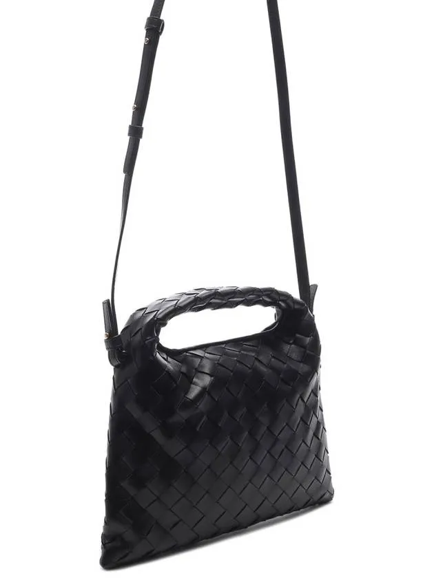 Bottega Veneta Intrecciato Mini Hop Tote Bag Black