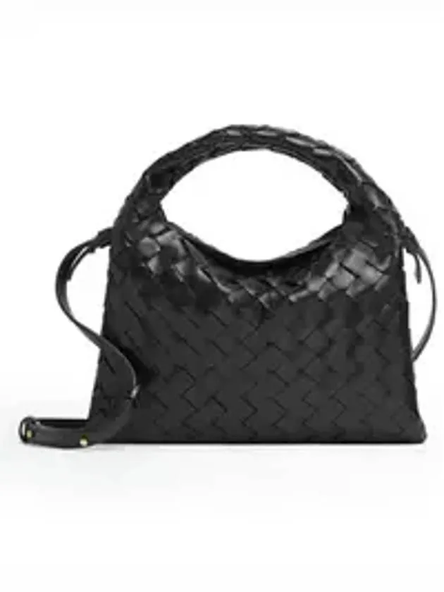 Bottega Veneta Intrecciato Mini Hop Tote Bag Black