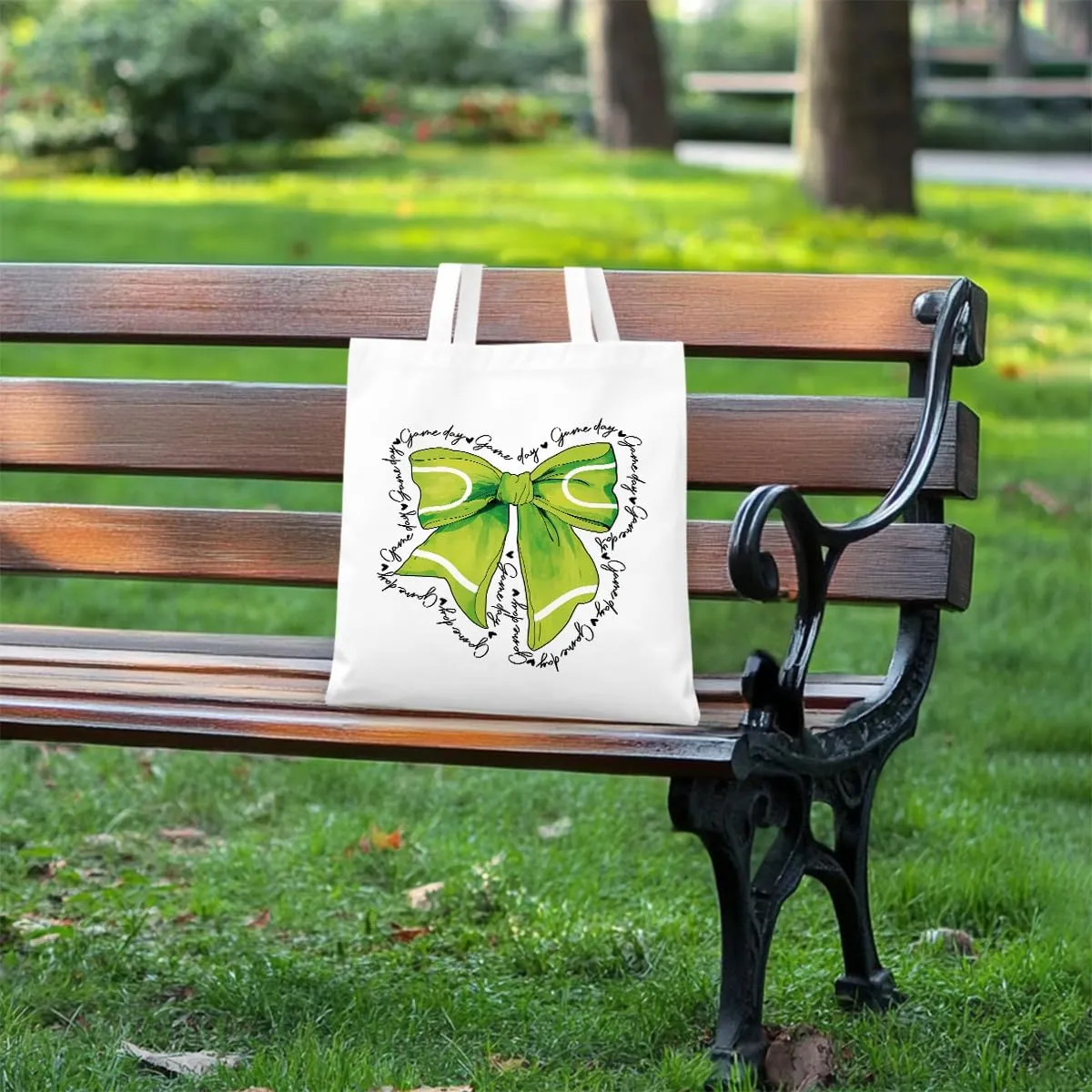 Bow Basketball Soccer Softball Tennis Volleyball Football Canvas Tote Bag Gifts for Women Reusable Grocery Bags