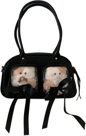 Bow Ita Bag 2 Display Windows Pin Display Kawaii Shoulderbags Daypack Crossbody Bag with Shoulder Strap