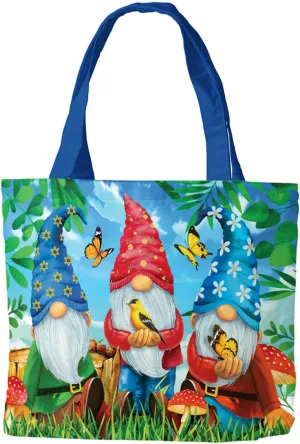 Briarwood Lane Gnome Sweet Gnome Spring Canvas Tote Bag 14.5" x 15"