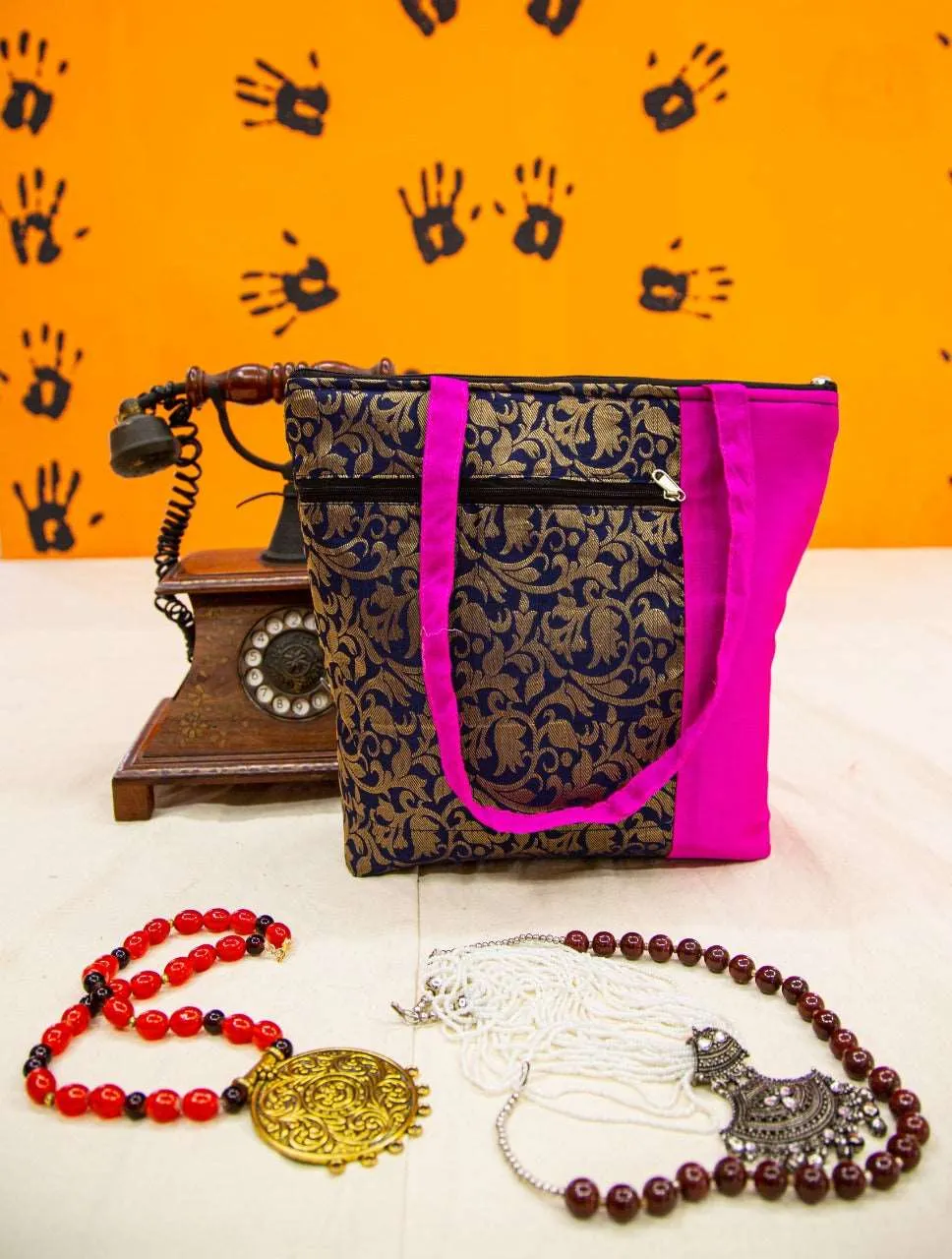 Brocade Handbags-SHB1011
