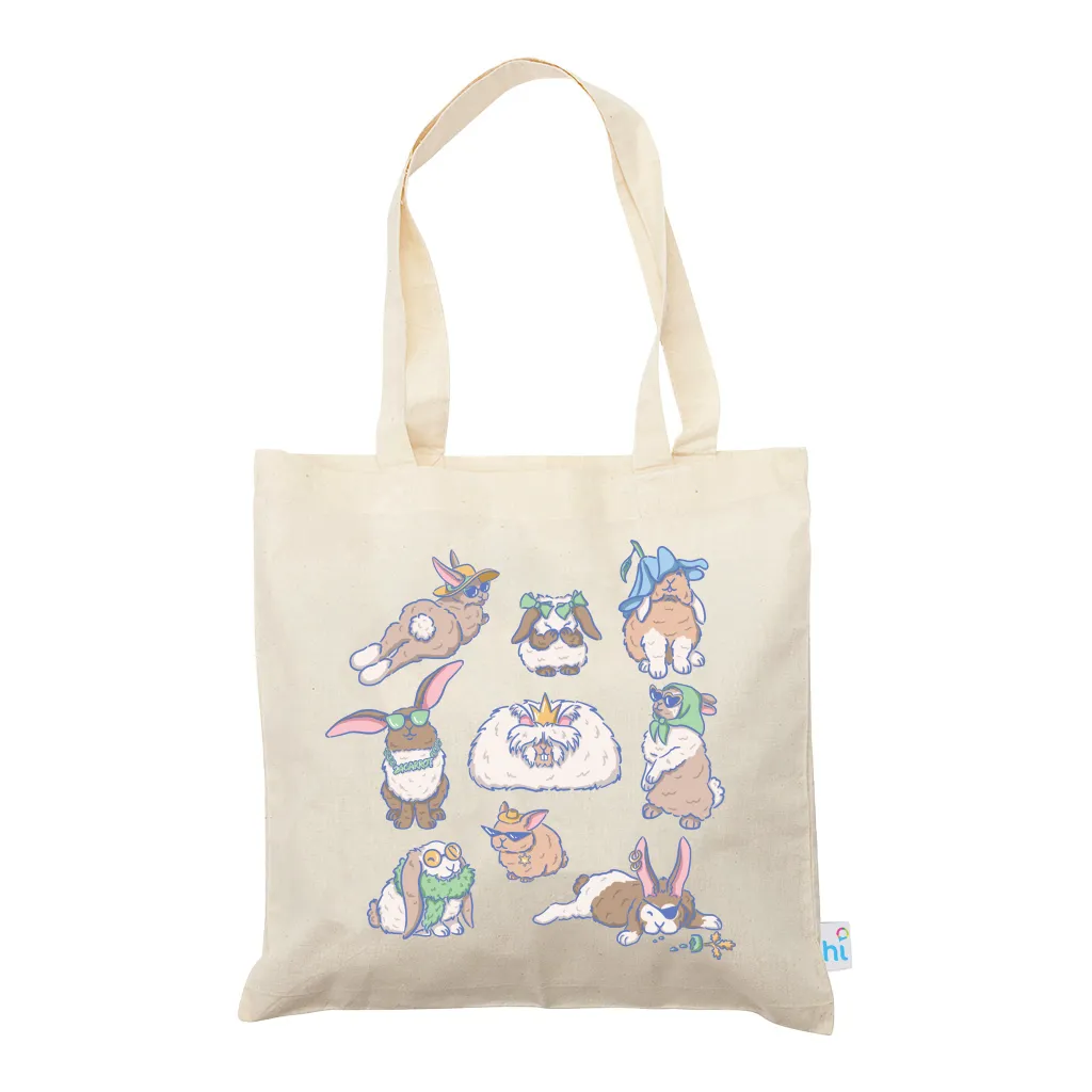Bunny Land Calico Tote Bag