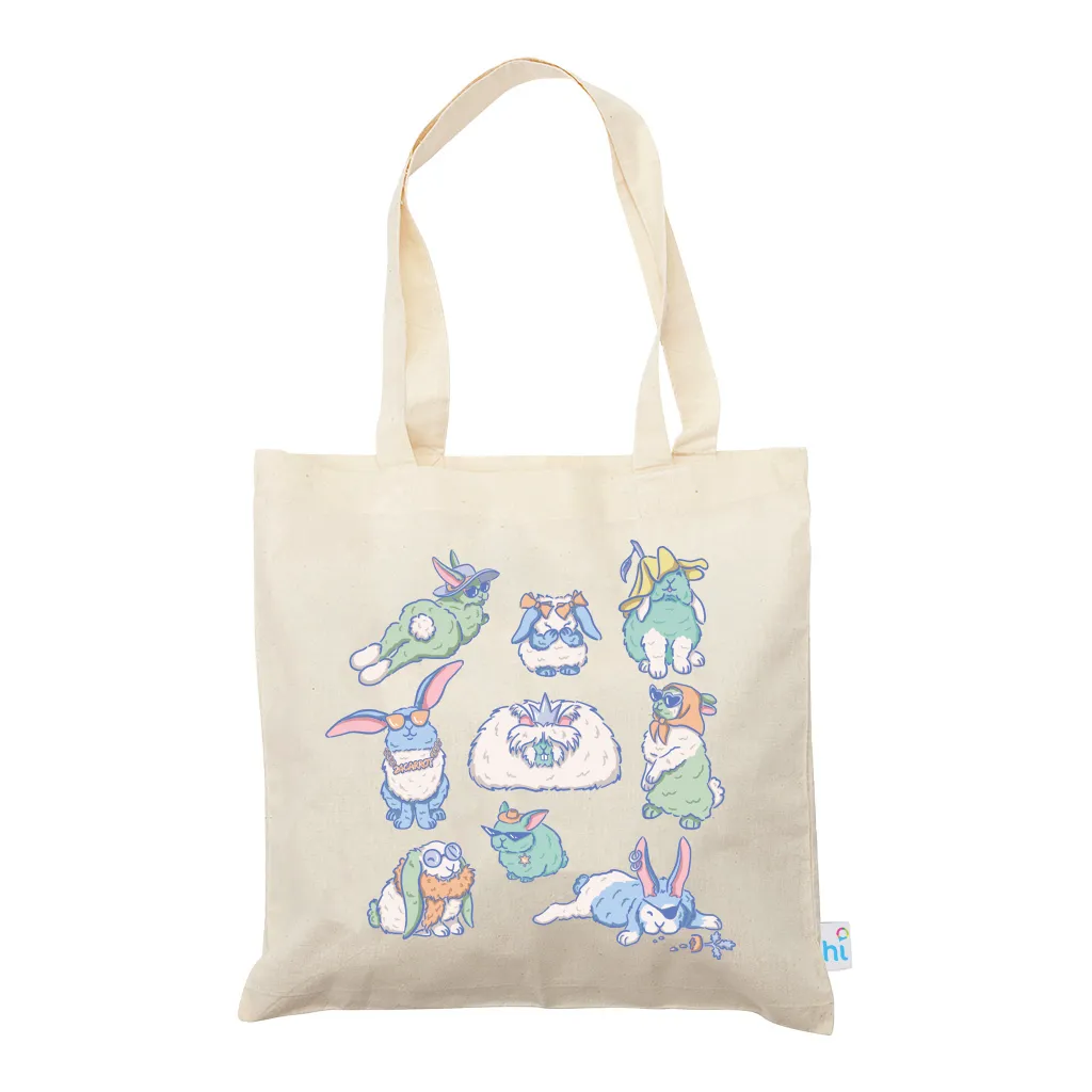 Bunny Land Calico Tote Bag