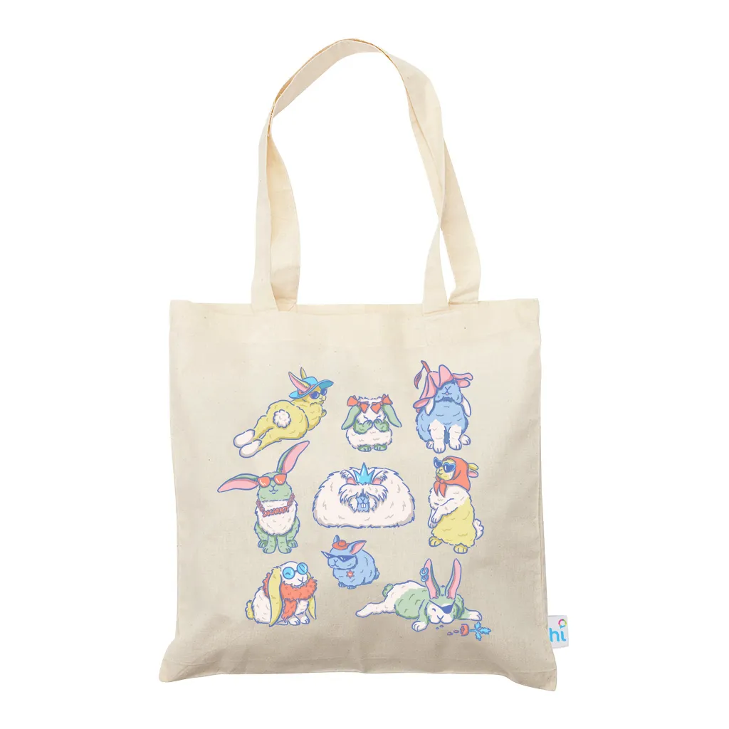 Bunny Land Calico Tote Bag