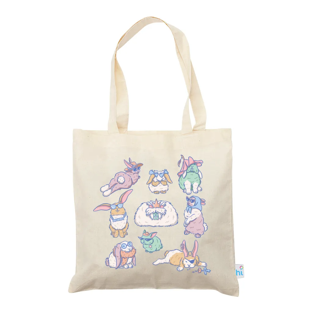 Bunny Land Calico Tote Bag