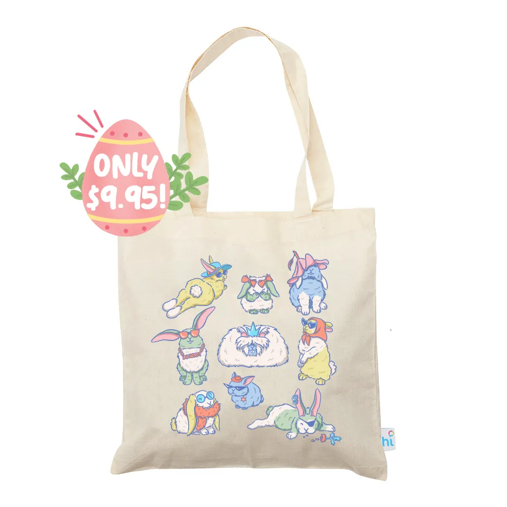 Bunny Land Calico Tote Bag